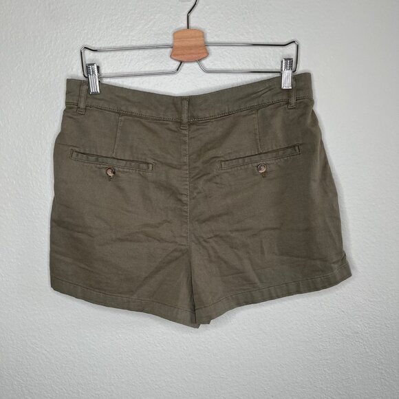 Free People Womens Bille Chino Olive Cotton Khaki Shorts Size 6 - Picture 7 of 11